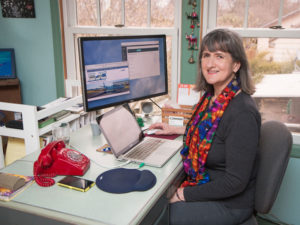 Mary Ann Aschenbrenner in her office at Waterlink Web